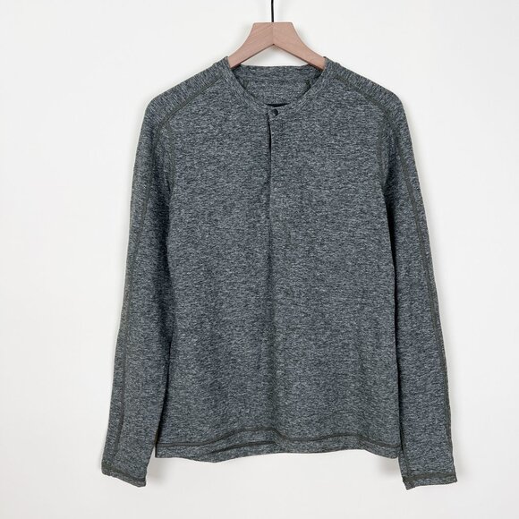 Lululemon Mens Surge Long Sleeve Henley Button Up Casual Athletic T-Shirt Jersey - Picture 8 of 11